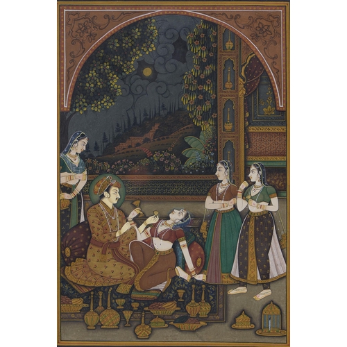 Indian School 20th c Boudoir Scenes 3af3ae