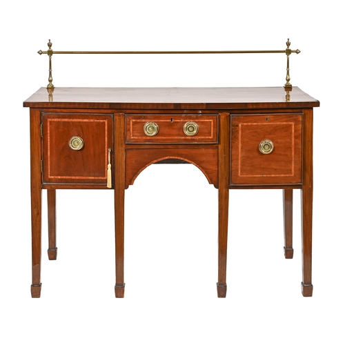 An Edwardian mahogany sideboard,