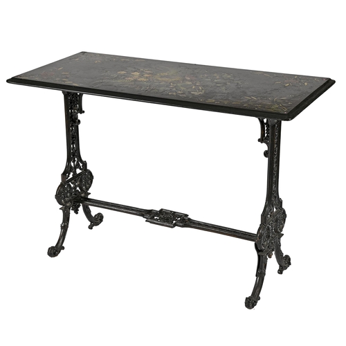 A Victorian cast iron table base,