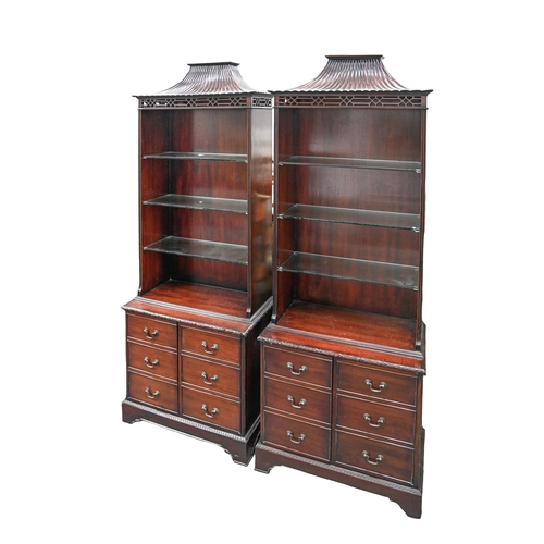 A pair of mahogany chinoiserie 3af3f3