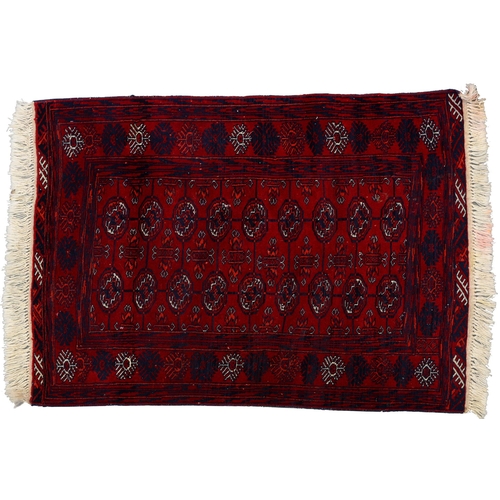 A Red Afghan Bokhara rug 115cm 3af405