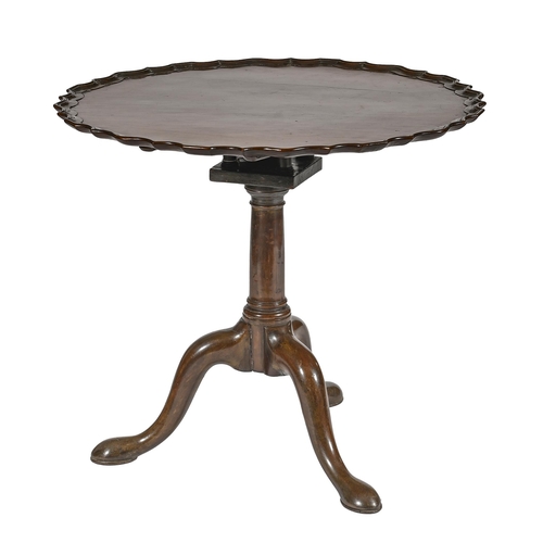 A George III mahogany tripod table,