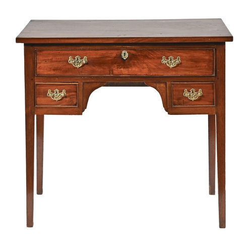 A George III mahogany lowboy, on square