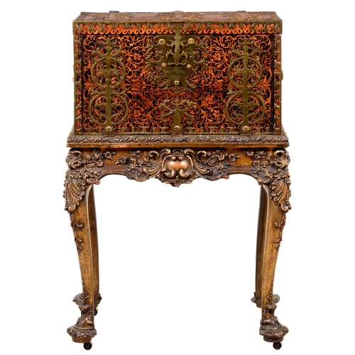 A William III arabesque marquetry strong