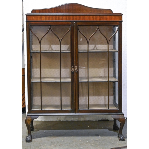 An Edwardian style mahogany china cabinet,