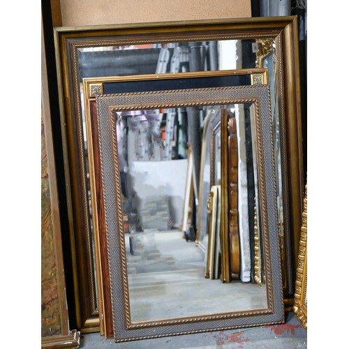 Four gilt ebonised and other mirrors  3af43f