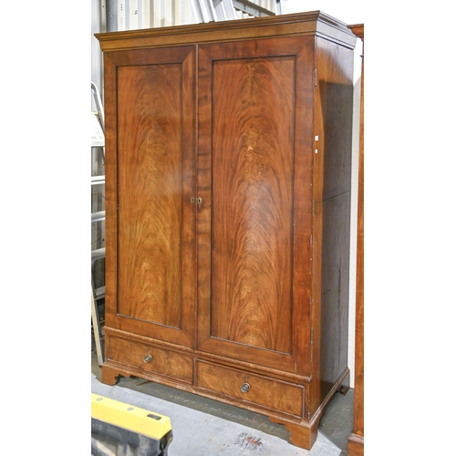 A Victorian mahogany wardrobe,