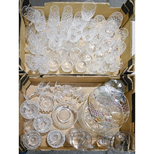 Miscellaneous glassware, 20th, cut-glass