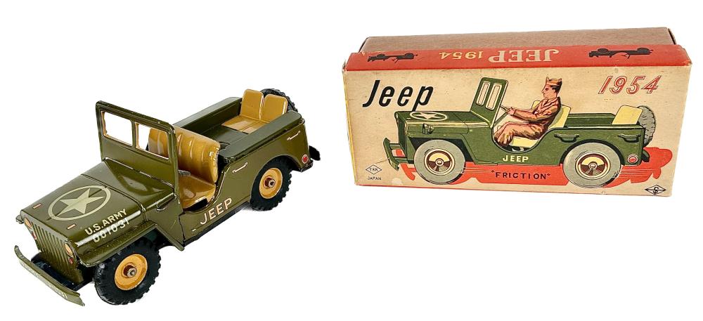 TKK TIN U.S. ARMY JEEP TOY JAPAN,