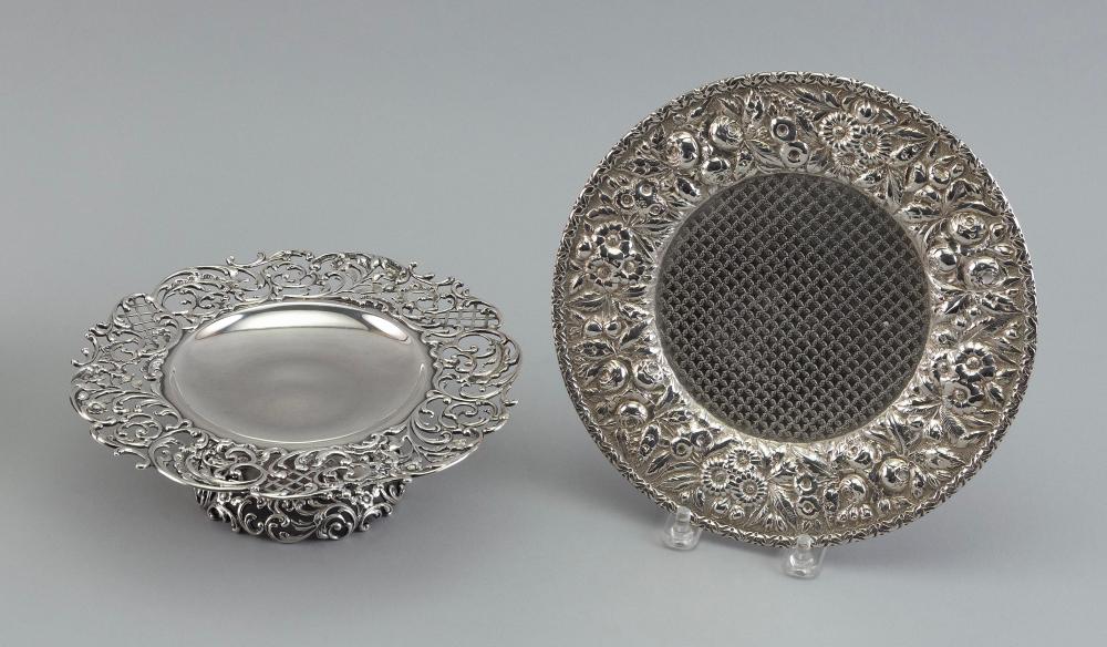 TWO PIECES OF ORNATE STERLING SILVER