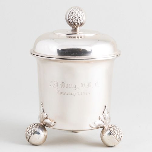 TIFFANY CO SILVER CUP AND COVERMarked 3b1ce3