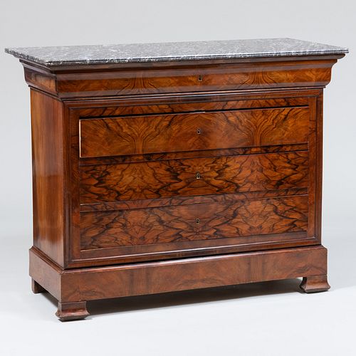 LOUIS PHILIPPE WALNUT CHEST OF