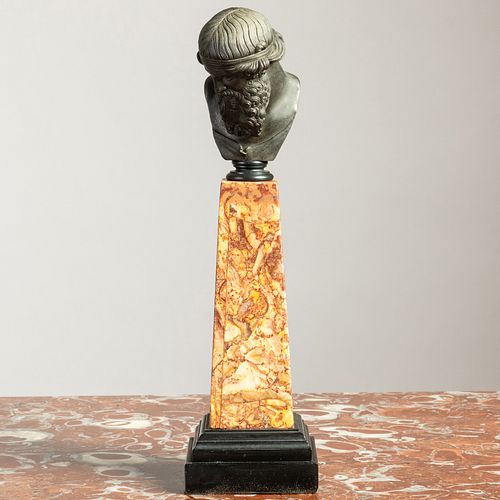 BRONZE BUST OF SOCRATES ON A MARBLE 3b1d69