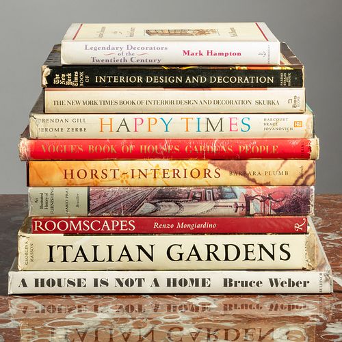 GROUP OF BOOKS ON HOUSES, GARDENS,