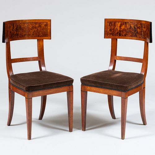 PAIR OF BIEDERMEIER SATIN BIRCH  3b1d8a