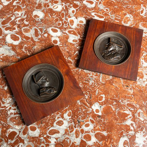 PAIR OF EMPIRE BRONZE PORTRAIT 3b1d95