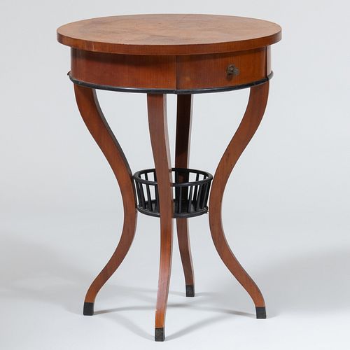 BIEDERMEIER STYLE WALNUT PARQUETRY