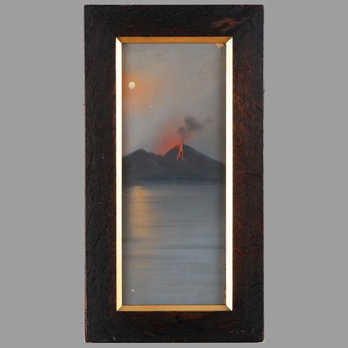 ITALIAN SCHOOL VESUVIUS ERUPTING  3b1db2