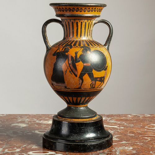 ATTIC WARE VASE WITH AN EBONIZED