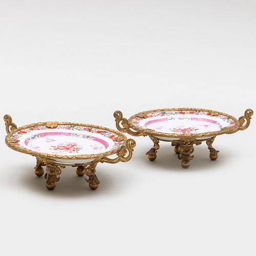 PAIR OF GILT-METAL-MOUNTED CHINESE