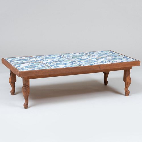 PROVINCIAL STAINED-WOOD LOW TABLE