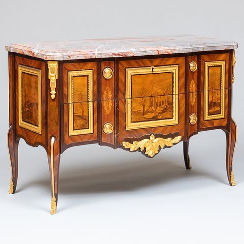 LOUIS XV/XVI ORMOLU-MOUNTED KINGWOOD