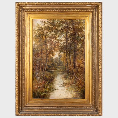 AMERICAN SCHOOL WOODLAND STREAMOil 3b1ebb