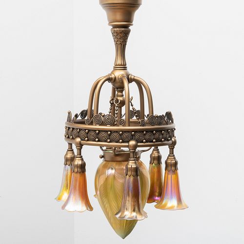 TIFFANY STUDIOS GILT BRONZE AND 3b1f43