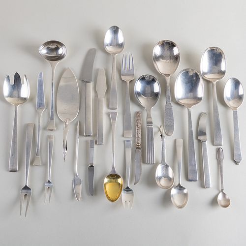 GEORG JENSEN SILVER FLATWARE SERVICE