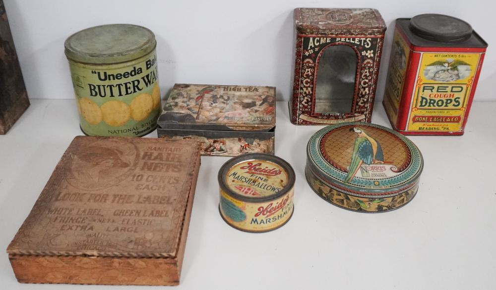 GROUP OF ASSORTED AMERICAN TINS