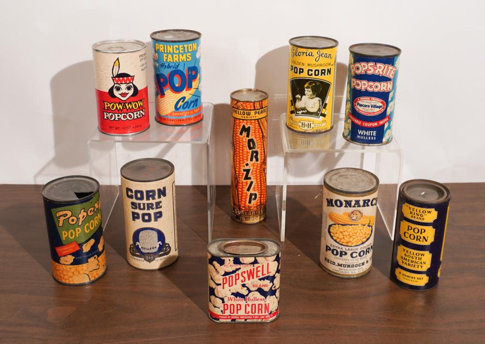 GROUP OF POPCORN CANS/TINSGroup of Popcorn