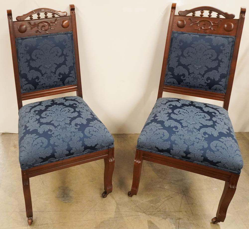 PAIR OF VICTORIAN CARVED WALNUT 3b2112