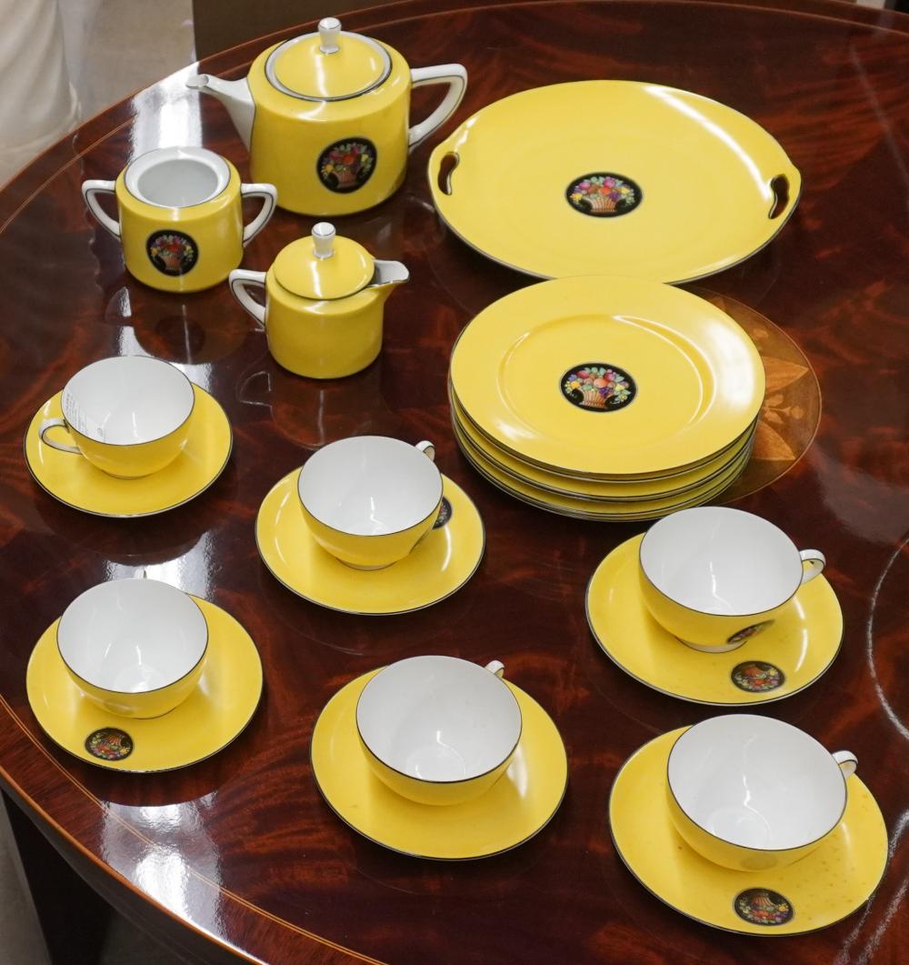 UNION YELLOW PAINTED AND DECORATED PORCELAIN