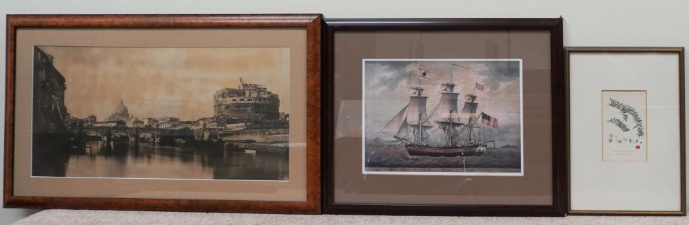 THREE ASSORTED WORKS OF ART FRAME 3b2173