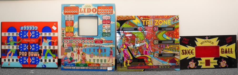 COLLECTION OF DECORATED GLASS PINBALL