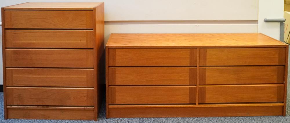 MID-CENTURY MODERN TEAK DRESSER AND