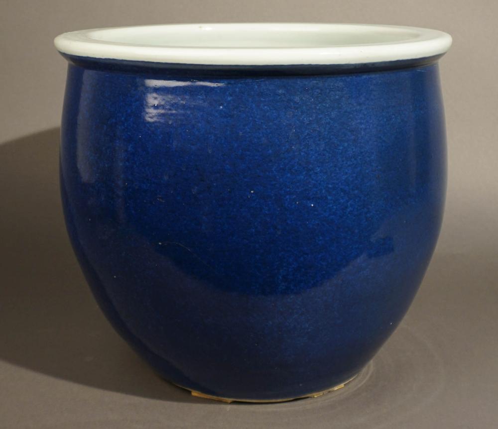 CHINESE BLUE GLAZED JARDINIERE  3b22dd