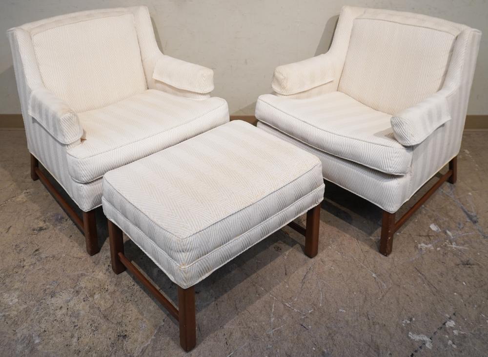 PAIR MID-CENTURY MODERN UPHOLSTERED