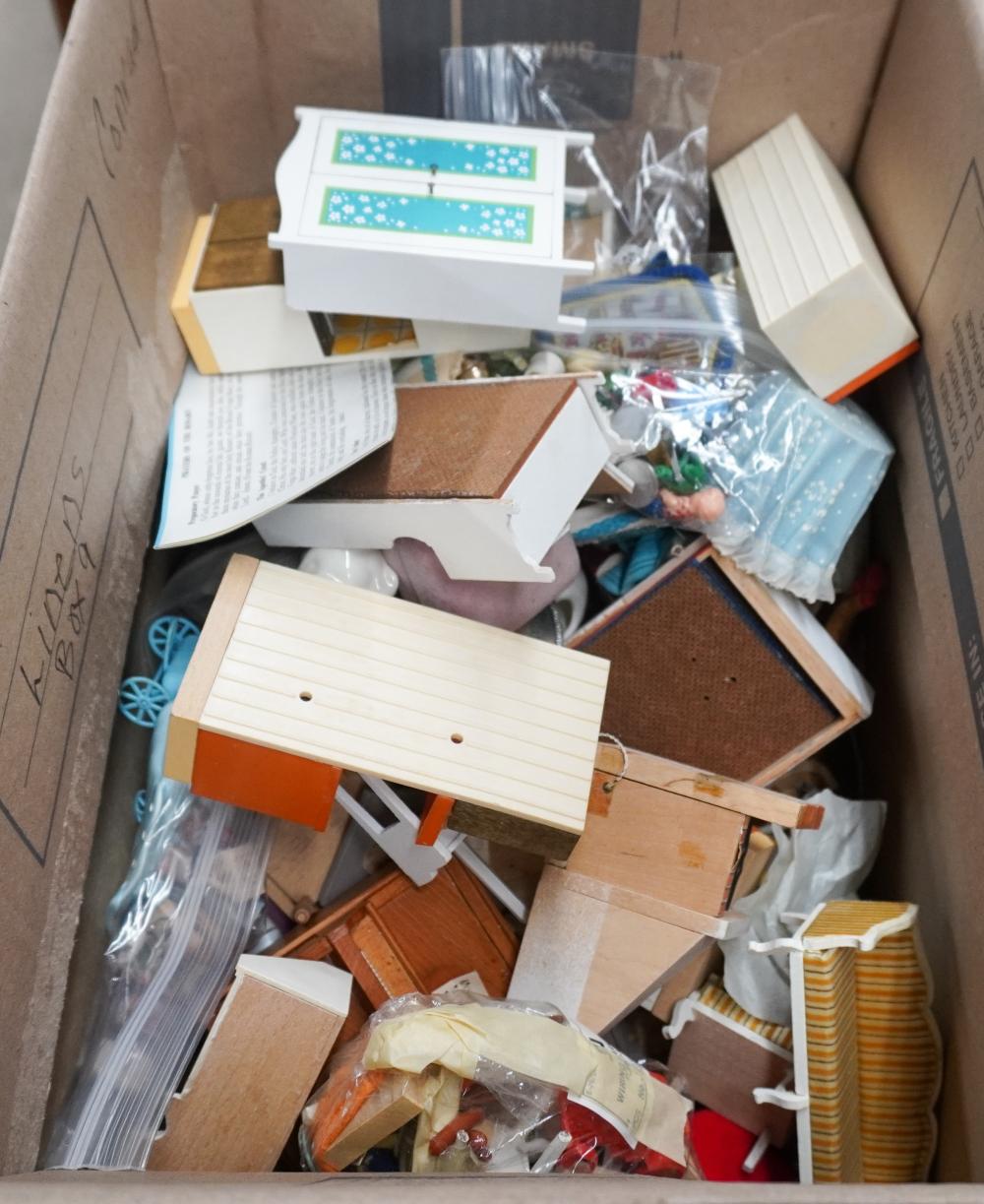 GROUP OF MOSTLY WOOD DOLLHOUSE