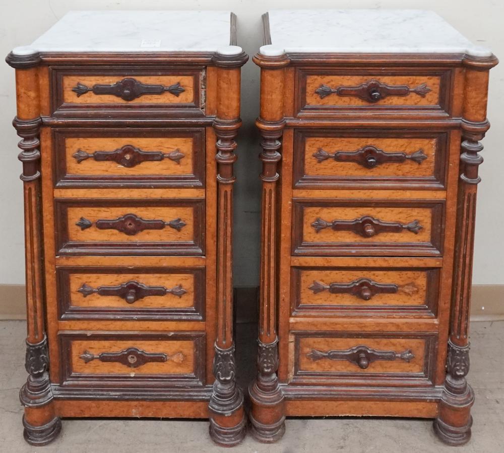 PAIR OF VICTORIAN BURLWOOD AND 3b238b