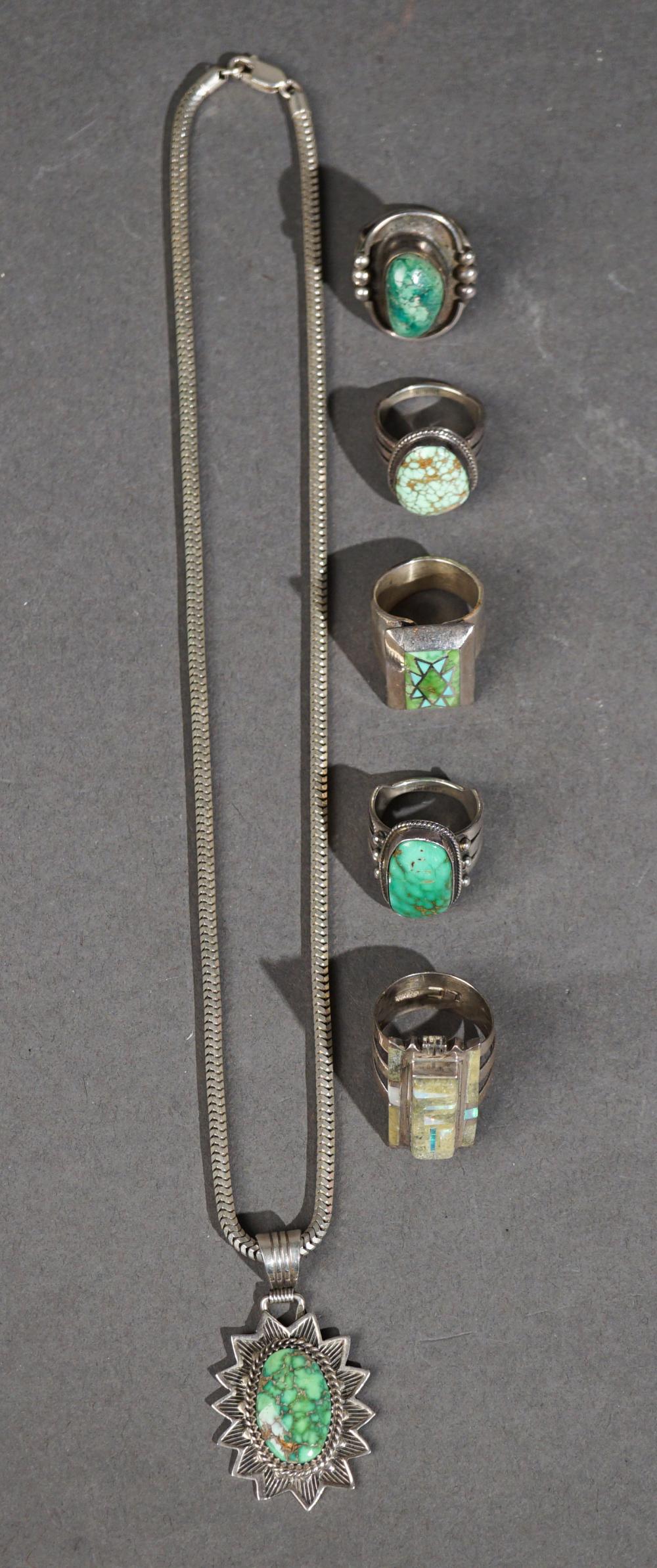 FIVE SOUTHWEST SILVER AND GREEN