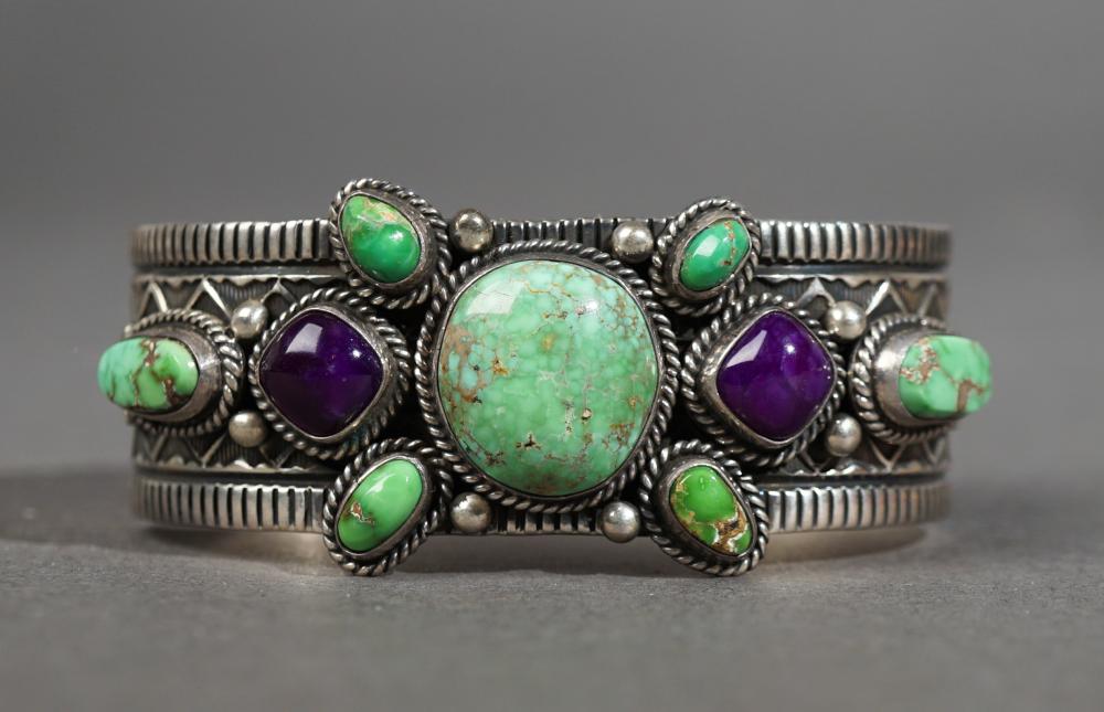 ANDY CADMAN NAVAJO SILVER AND TURQUOISE 3b23f6