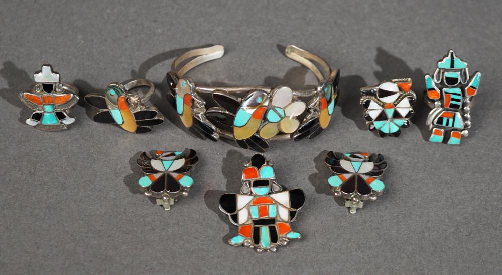 COLLECTION OF HOPI SILVER AND STONE 3b2400