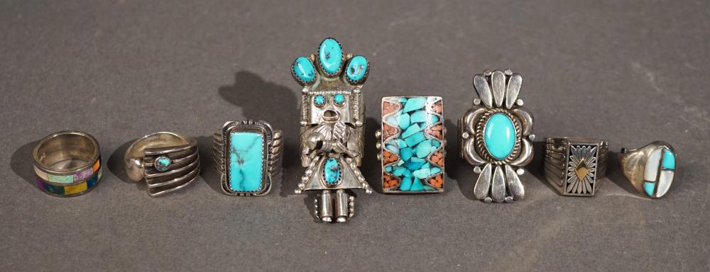 EIGHT SOUTHWEST SILVER AND STONE