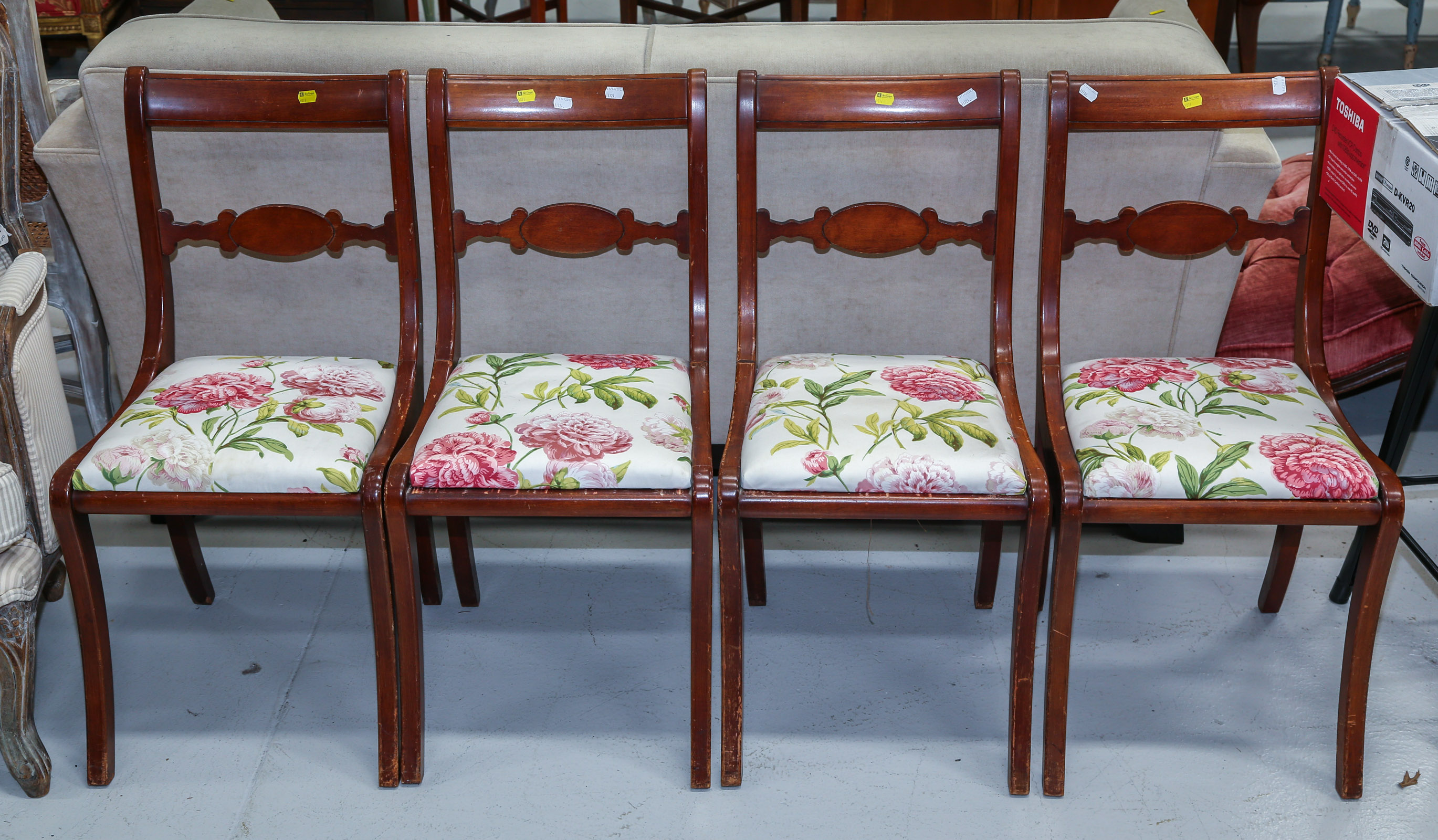 SET OF FOUR SIDE CHAIRS Mid-20th