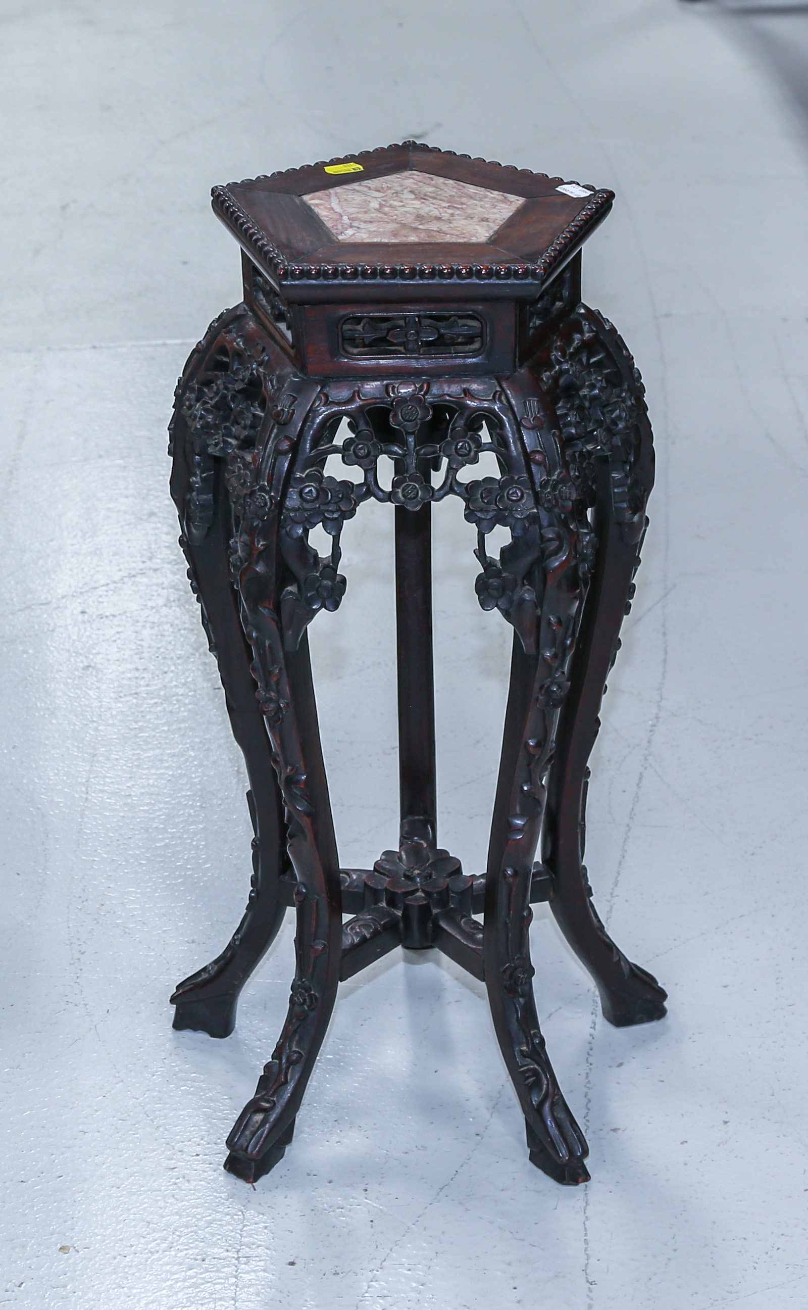 CHINESE EXPORT CARVED FRUITWOOD