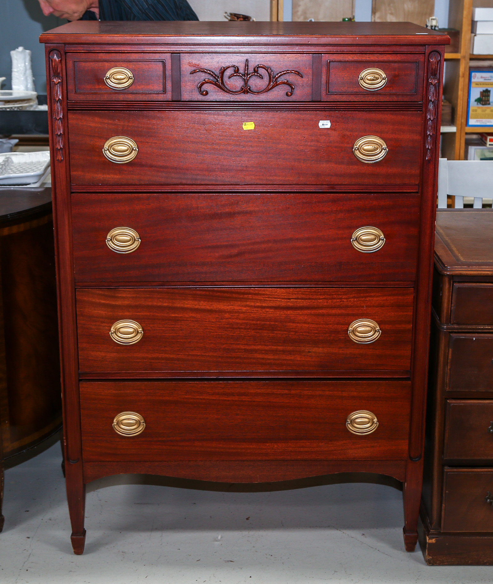 FEDERAL STYLE MAHOGANY TALL CHEST