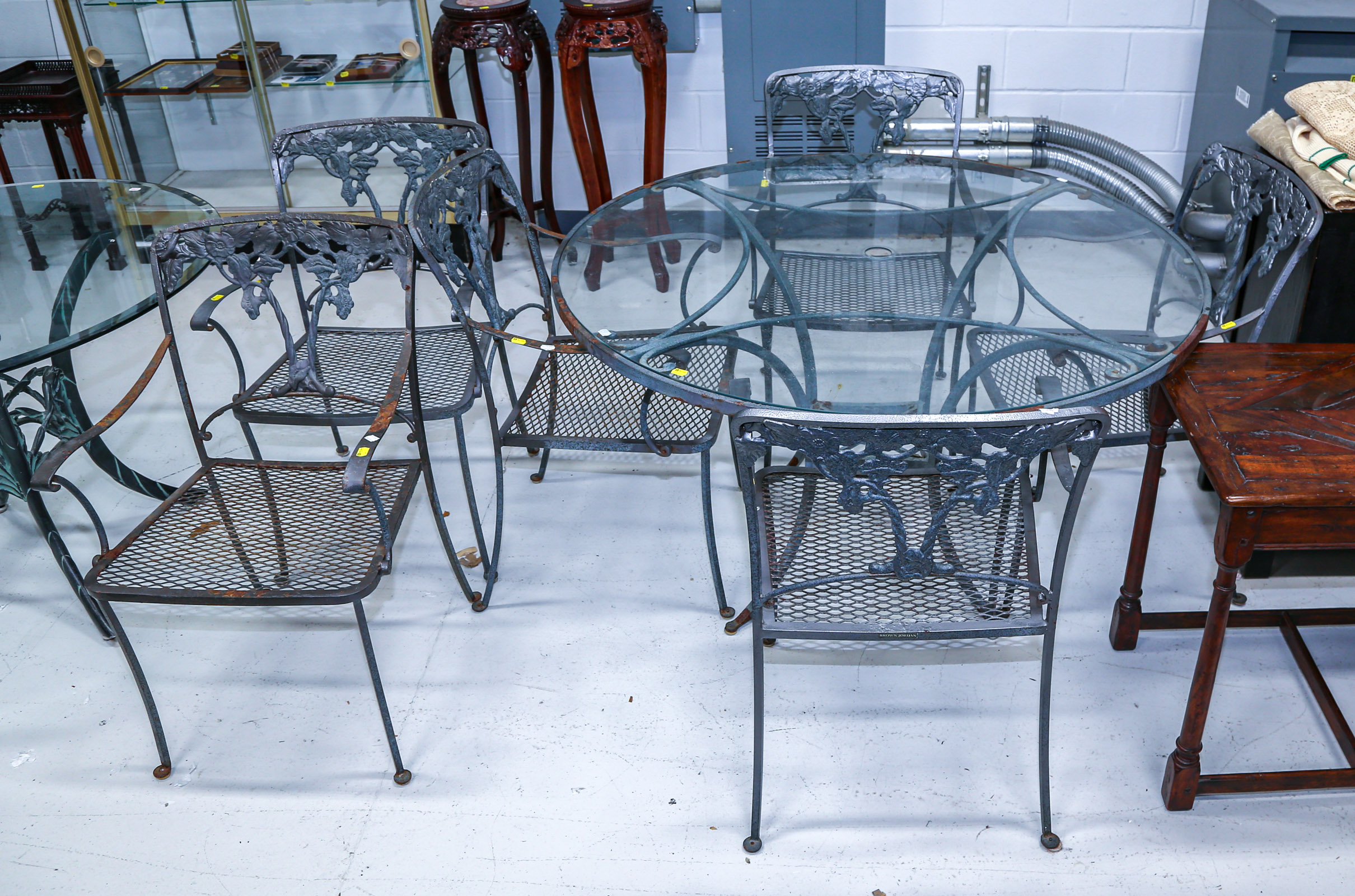 IRON PATIO TABLE & CHAIRS Comprising