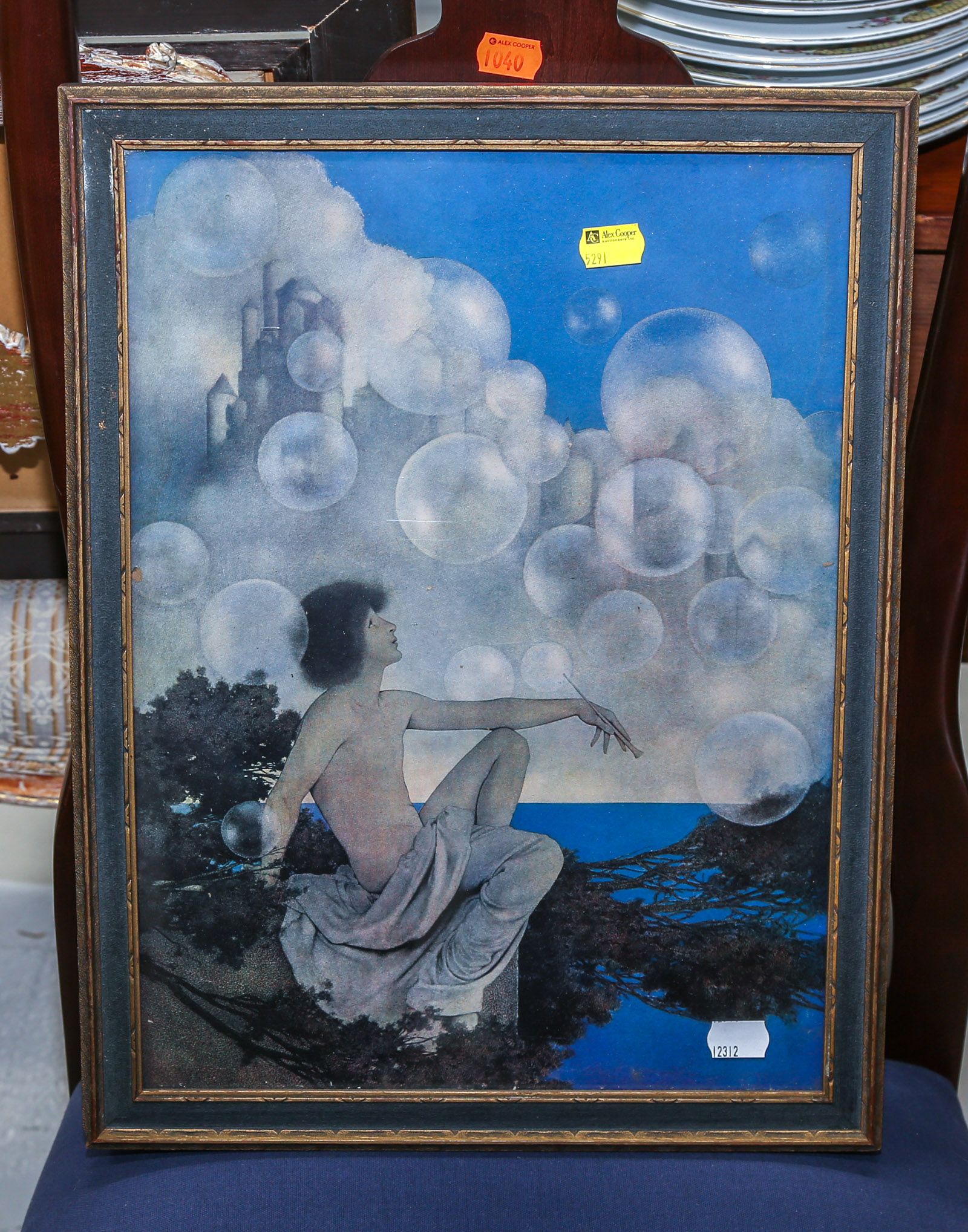 FRAMED MAXFIELD PARRISH PRINT Air 3b2560