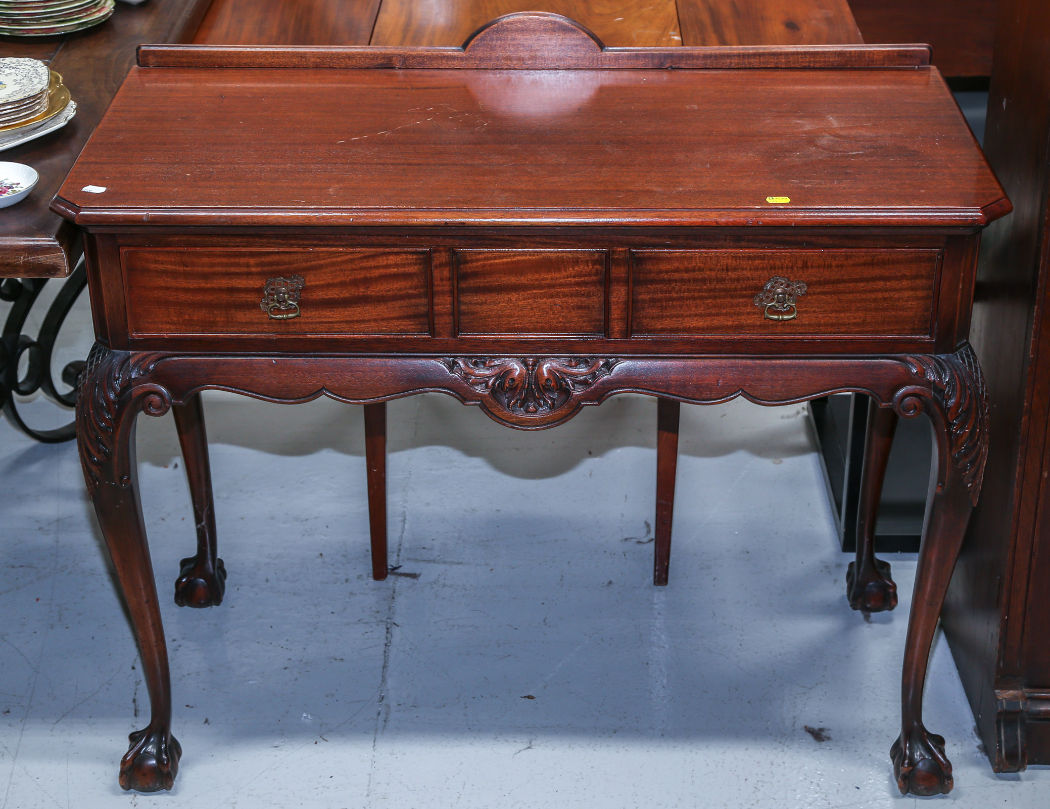 CHIPPENDALE STYLE MAHOGANY CONSOLE